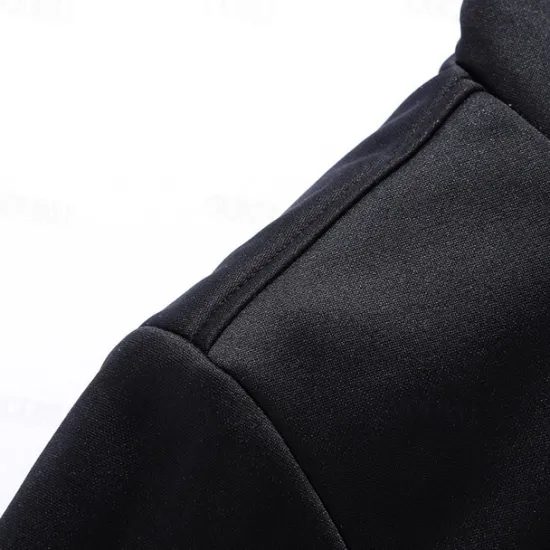 New OUKU Men's Hoodie Fleece Hoodie Navy Blue Light Grey Dark Gray Hooded Camouflage Zipper Color Block Sports & Outdoor Casual Daily Polyester Streetwear Cool Casual Fall Winter Clothing Apparel Hoodies