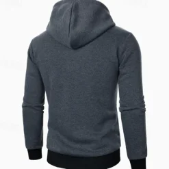 Clearance OUKU Men's Hoodie Full Zip Hoodie Tactical Hoodie Black Light Grey Dark Gray Hooded Plain Tactical Sports & Outdoor Daily Streetwear Cool Casual Winter Spring & Fall Clothing Apparel Hoodies Sweatshirts