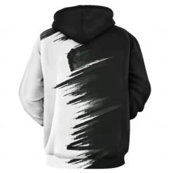 Best OUKU Men's Hoodie Hoodies Sweatshirt Fashion Daily Long Sleeve Hooded Vacation Streetwear Printing Winter Spring & Fall Designer White