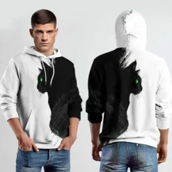 Sale OUKU Men's Hoodie Hoodies Sweatshirt Fashion Daily Long Sleeve Hooded Vacation Streetwear Printing Winter Spring & Fall Designer Black