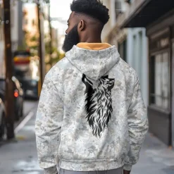 Best OUKU Men's Hoodie Hoodies Sweatshirt Fall / Winter Designer Camouflage