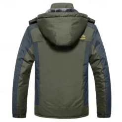 Clearance OUKU Men's Hoodie Jacket Ski Jacket Hiking Fleece Jacket Winter Outdoor Thermal Warm Fleece Lining Waterproof Windproof Outerwear Windbreaker Softshell Jacket Coat Skiing Ski Snowboard Fishing Black