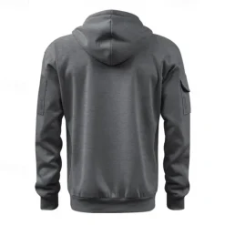 Clearance OUKU Men's Hoodie Quarter Zip Hoodie Black Navy Blue Khaki Light Grey Dark Gray Hooded Plain Pocket Sports & Outdoor Daily Holiday Polyester Streetwear Basic Casual Spring & Fall Clothing Apparel Hoodies