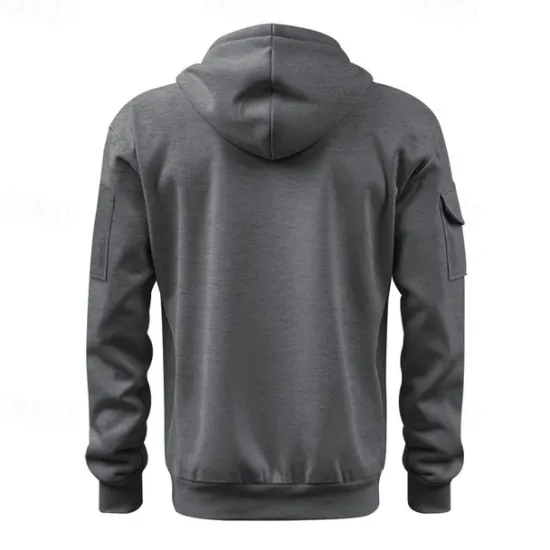 Clearance OUKU Men's Hoodie Quarter Zip Hoodie Black Navy Blue Khaki Light Grey Dark Gray Hooded Plain Pocket Sports & Outdoor Daily Holiday Polyester Streetwear Basic Casual Spring & Fall Clothing Apparel Hoodies