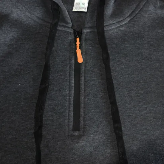 Clearance OUKU Men's Hoodie Quarter Zip Hoodie Black Navy Blue Khaki Light Grey Dark Gray Hooded Plain Pocket Sports & Outdoor Daily Holiday Polyester Streetwear Basic Casual Spring & Fall Clothing Apparel Hoodies