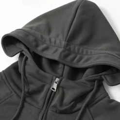 OUKU Men's Hoodie Quarter Zip Hoodie Tactical Hoodie Black Army Green Blue Khaki Dark Gray Hooded Plain Pocket Sports & Outdoor Daily Holiday Streetwear Basic Casual Spring & Fall Clothing Apparel Hoodies