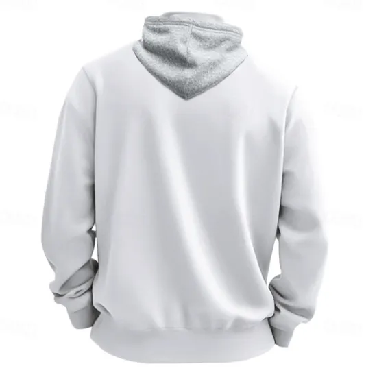 Outlet OUKU Men's Hoodie Quarter Zip Hoodie Fleece Hoodie Tactical Hoodie Black White Wine Red Khaki Hooded Plain Patchwork Half Zip Work Sports & Outdoor Casual Streetwear Basic Casual Spring & Fall