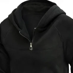 New OUKU Men's Hoodie Quarter Zip Hoodie Hooded Plain Pocket Sports & Outdoor Daily Holiday Polyester Streetwear Basic Casual Spring & Fall Clothing Apparel Hoodies Sweatshirts Long Sleeve Black