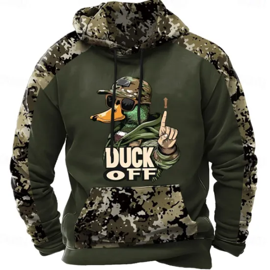 Discount OUKU Men's Hoodie Sweatshirt Black Green Hooded Camouflage Camo / Camouflage 3D Print Vintage Cool Fall Winter Clothing Apparel Hoodies Sweatshirts