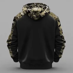 Discount OUKU Men's Hoodie Sweatshirt Black Green Hooded Camouflage Camo / Camouflage 3D Print Vintage Cool Fall Winter Clothing Apparel Hoodies Sweatshirts