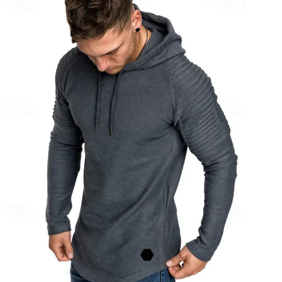Sale OUKU Men's Hoodie Tactical Black White Wine Army Green Khaki Hooded Plain Sports & Outdoor Daily Holiday Polyester Streetwear Cool Casual Cross-Seasons Fall & Winter Clothing Apparel Hoodies Sweatshirts