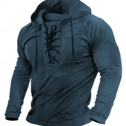 Clearance OUKU Men's Hoodie Tactical Hoodie Tactical Black Army Green Navy Blue Brown Hooded Plain Sports & Outdoor Daily Holiday Streetwear Cool Casual Spring & Fall Clothing Apparel Hoodies Sweatshirts Long