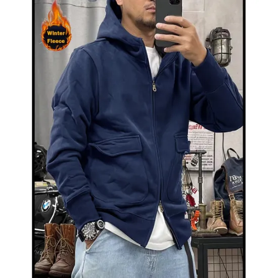 Outlet OUKU Men's Hoodie Tactical Hoodie Black Blue Khaki Dark Gray Hooded Plain Sports & Outdoor Sports Streetwear non-printing Designer Basic Casual Winter Clothing Apparel Hoodies Sweatshirts Long Sleeve