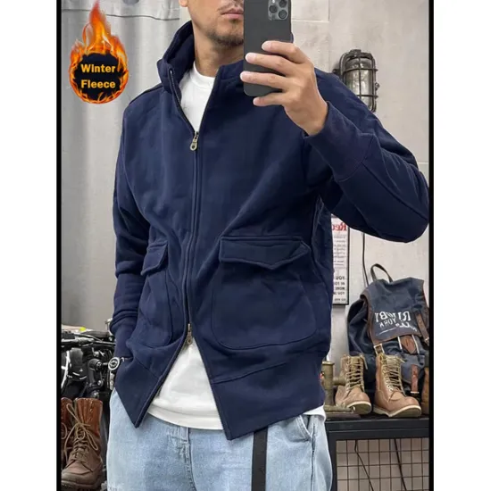 Outlet OUKU Men's Hoodie Tactical Hoodie Black Blue Khaki Dark Gray Hooded Plain Sports & Outdoor Sports Streetwear non-printing Designer Basic Casual Winter Clothing Apparel Hoodies Sweatshirts Long Sleeve