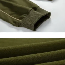 New OUKU Men's Hoodie Tracksuit Full Zip Hoodie Sweatsuit Army Green Khaki Gray Hooded Color Block Camouflage Patchwork 2 Piece Sports & Outdoor Daily Holiday Streetwear Basic Casual Spring & Fall Clothing