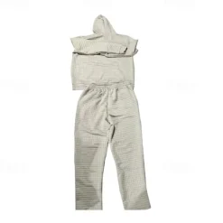 Best OUKU Men's Hoodie Tracksuit Sweatsuit Black White Army Green Khaki Dark Gray Hooded Plain Drawstring 2 Piece Front Pocket Sports & Outdoor Daily Holiday Streetwear Basic Casual Spring & Fall Clothing