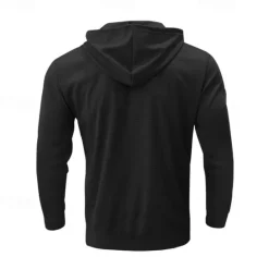 Discount OUKU Men's Hoodie Tracksuit Sweatsuit Black White Royal Blue Khaki Gray Hooded Plain 2 Piece Sports & Outdoor Daily Holiday Streetwear Basic Casual Spring & Fall Clothing Apparel Hoodies Sweatshirts