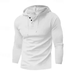 Discount OUKU Men's Hoodie Tracksuit Sweatsuit Black White Royal Blue Khaki Gray Hooded Plain 2 Piece Sports & Outdoor Daily Holiday Streetwear Basic Casual Spring & Fall Clothing Apparel Hoodies Sweatshirts