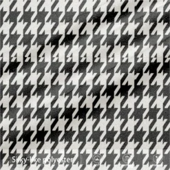 Best OUKU Men's Houndstooth Dress Pants Mid Waist Business Casual Formal Dailywear Zipper Pocket Summer Spring Fall 3D Print Black And White