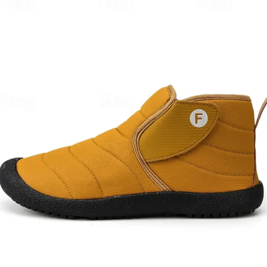 Online OUKU Men's Insulated Winter Snow Boots – Waterproof Slip-On Ankle Boots with Faux Fur Lining, Anti-Slip Sole for Outdoor Hiking & Cold Weather