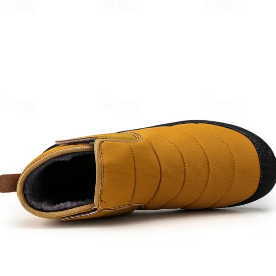 Online OUKU Men's Insulated Winter Snow Boots – Waterproof Slip-On Ankle Boots with Faux Fur Lining, Anti-Slip Sole for Outdoor Hiking & Cold Weather