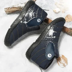 Online OUKU Men's Insulated Winter Snow Boots – Waterproof Slip-On Ankle Boots with Faux Fur Lining, Anti-Slip Sole for Outdoor Hiking & Cold Weather