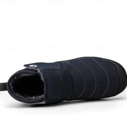 Online OUKU Men's Insulated Winter Snow Boots – Waterproof Slip-On Ankle Boots with Faux Fur Lining, Anti-Slip Sole for Outdoor Hiking & Cold Weather