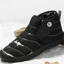 Online OUKU Men's Insulated Winter Snow Boots – Waterproof Slip-On Ankle Boots with Faux Fur Lining, Anti-Slip Sole for Outdoor Hiking & Cold Weather