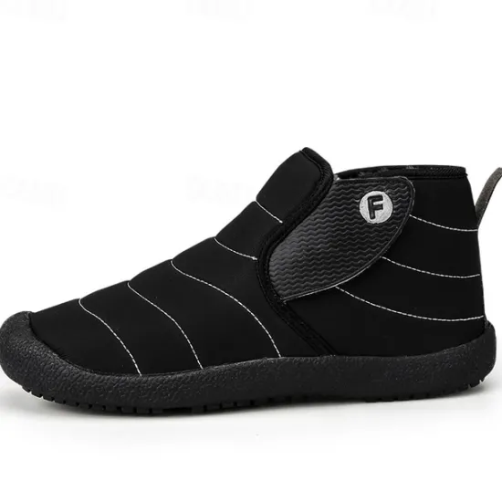 Online OUKU Men's Insulated Winter Snow Boots – Waterproof Slip-On Ankle Boots with Faux Fur Lining, Anti-Slip Sole for Outdoor Hiking & Cold Weather