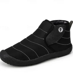 Online OUKU Men's Insulated Winter Snow Boots – Waterproof Slip-On Ankle Boots with Faux Fur Lining, Anti-Slip Sole for Outdoor Hiking & Cold Weather