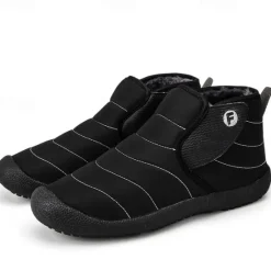 Online OUKU Men's Insulated Winter Snow Boots – Waterproof Slip-On Ankle Boots with Faux Fur Lining, Anti-Slip Sole for Outdoor Hiking & Cold Weather