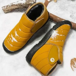 Online OUKU Men's Insulated Winter Snow Boots – Waterproof Slip-On Ankle Boots with Faux Fur Lining, Anti-Slip Sole for Outdoor Hiking & Cold Weather