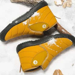 Online OUKU Men's Insulated Winter Snow Boots – Waterproof Slip-On Ankle Boots with Faux Fur Lining, Anti-Slip Sole for Outdoor Hiking & Cold Weather