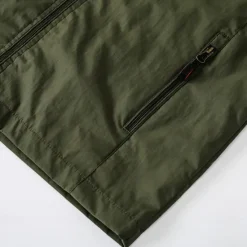 Hot OUKU Men's Jacket Raincoat Shell Jacket Waterproof Lightweight Sports Outdoor Camping & Hiking Embroidered Side Pockets Zip Front Fall Winter Hooded Long Sleeve Green khaki Dark Blue