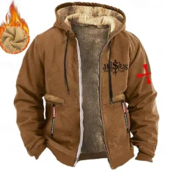 Discount OUKU Men's Jesus Cowboy Sweatshirt Long Sleeve Sweatshirts Hooded Vintage Western Style Sports & Outdoor Vacation Fall & Winter Black Brown Green Clothing Apparel Designer Graphic Print S M L XL XXL XXXL