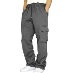OUKU Men's Joggers Cargo Pants Bottoms Street Athleisure Summer Breathable Soft Sweat wicking Fitness Gym Workout Running Loose Fit Sportswear Activewear Solid Colored Dark Grey Black White