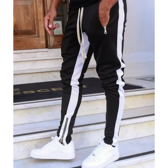 Clearance OUKU Men's Joggers Sweatpants Zipper Pocket Ankle Zippers Bottoms Athletic Athleisure Spring Breathable Moisture Wicking Soft Fitness Gym Workout Running Sportswear Activewear Color Block Red Navy Blue