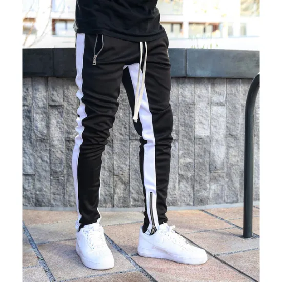 Clearance OUKU Men's Joggers Sweatpants Zipper Pocket Ankle Zippers Bottoms Athletic Athleisure Spring Breathable Moisture Wicking Soft Fitness Gym Workout Running Sportswear Activewear Color Block Red Navy Blue