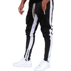 Clearance OUKU Men's Joggers Sweatpants Zipper Pocket Ankle Zippers Bottoms Athletic Athleisure Spring Breathable Moisture Wicking Soft Fitness Gym Workout Running Sportswear Activewear Color Block Red Navy Blue