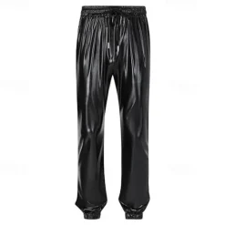 Best OUKU Men's Joggers Trousers Casual Pants Pocket Drawstring Elastic Waist Plain Comfort Stage Vacation Fashion Casual Silver Black Micro-elastic