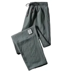 New OUKU Men's Joggers Trousers Casual Pants Drawstring Elastic Waist Straight Leg Solid Color Comfort Breathable Casual Daily Streetwear Sports Fashion Black Green Micro-elastic