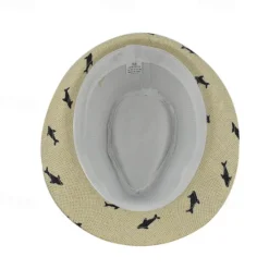 Online OUKU Men's Kentucky Derby Hat Sun Hat Party Hat White khaki Cotton Fashion Casual Street Daily Fish Sunscreen Breathable
