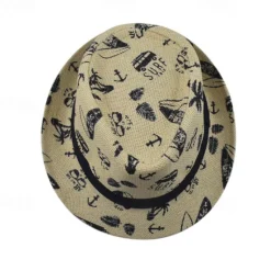 Discount OUKU Men's Kentucky Derby Hat Sun Hat Party Hat Dress Hat White khaki Cotton Fashion Casual Street Daily Coconut Tree Sunscreen Breathable