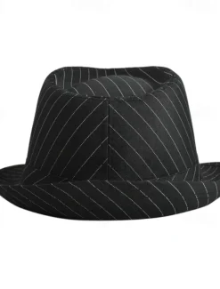 Sale OUKU Men's Kentucky Derby Hat Sun Hat Party Hat Dress Hat Black White Cotton Fashion Casual Street Daily Stripes Sunscreen Breathable