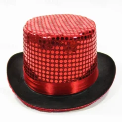 Clearance OUKU Men's Kentucky Derby Hat Sun Hat Party Hat Sillver Gray Black Polyester Sequins Fashion Casual Daily Saint Patrick Day Solid Color Sunscreen Breathable