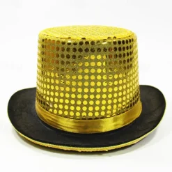Clearance OUKU Men's Kentucky Derby Hat Sun Hat Party Hat Sillver Gray Black Polyester Sequins Fashion Casual Daily Saint Patrick Day Solid Color Sunscreen Breathable