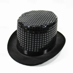 Clearance OUKU Men's Kentucky Derby Hat Sun Hat Party Hat Sillver Gray Black Polyester Sequins Fashion Casual Daily Saint Patrick Day Solid Color Sunscreen Breathable