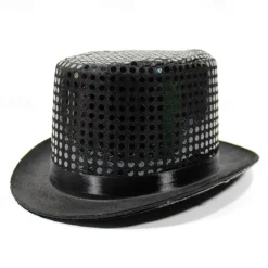 Clearance OUKU Men's Kentucky Derby Hat Sun Hat Party Hat Sillver Gray Black Polyester Sequins Fashion Casual Daily Saint Patrick Day Solid Color Sunscreen Breathable