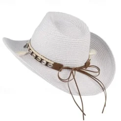 OUKU Men's Kentucky Derby Hat Sun Hat Party Hat Black White Polyester Tassel Fashion Casual Street Daily Plain Sunscreen Breathable