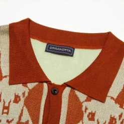 Hot OUKU Men's Knit Polo Sweater Golf Shirt Daily Wear Shirt Collar Short Sleeves Stylish Vintage Style Striped Knitted Summer Winter Regular Fit Black White Navy Blue Green Coffee Knit Polo Sweater